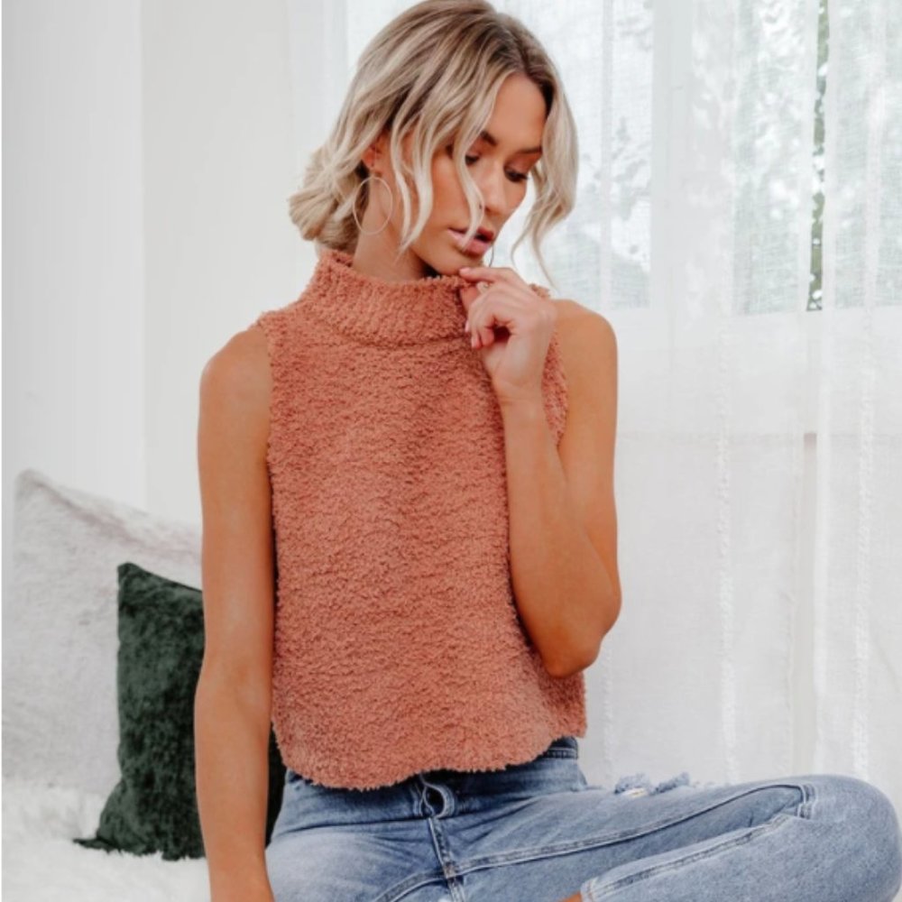 KARMEN Sherpa Sleeveless Sweater